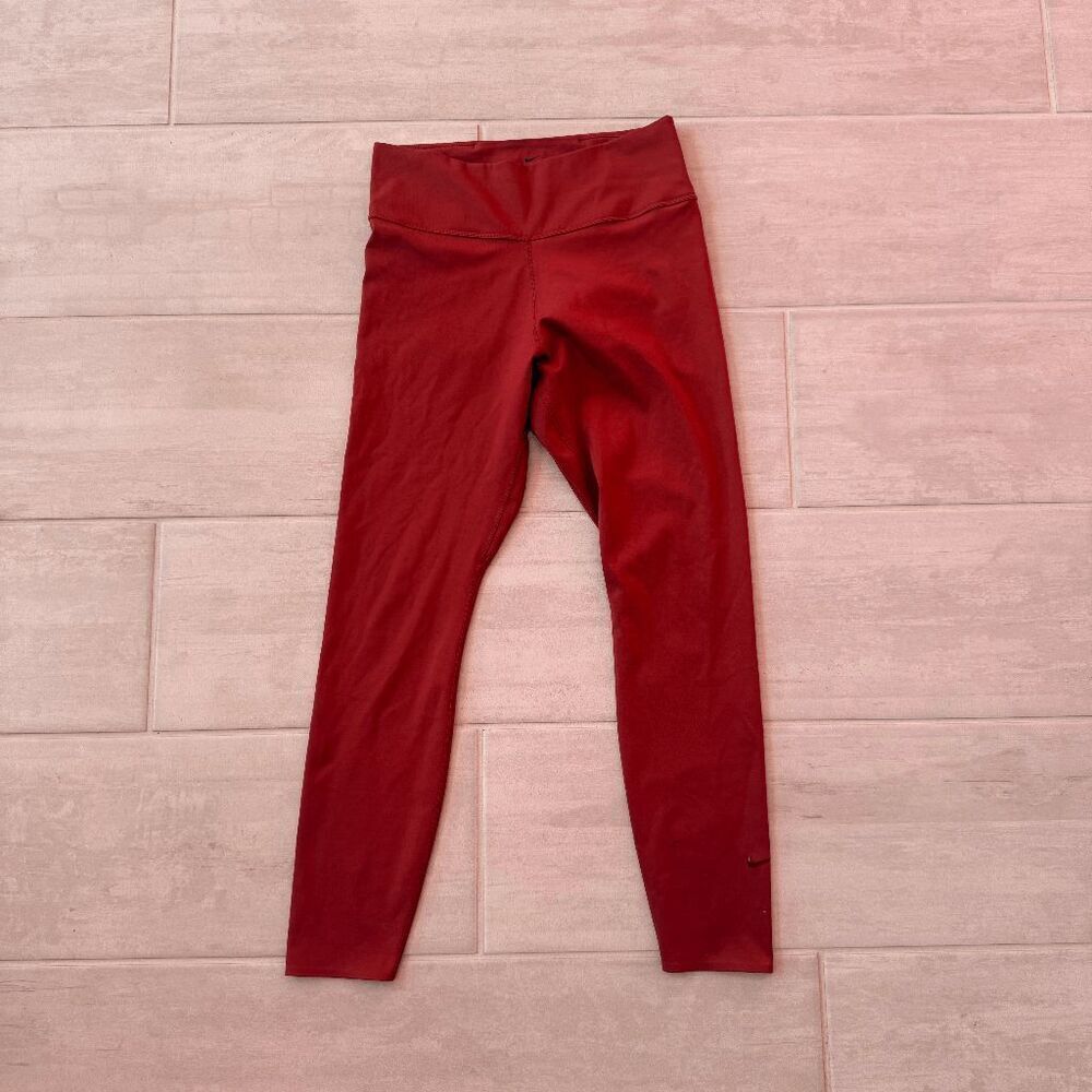 Nike Running Tights Epic Luxe Pomegranate/Reflect Silver Medium Dri-Fit Keyhole